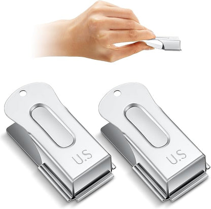 2 Pieces Brass Pet Training Clicker Signaling Cricket Clicker Metal Dog Clicker for Puppy Cats Trainer Pet Owners (Silver)