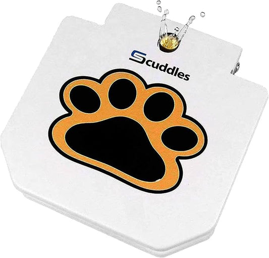 Scuddles Dog Sprinkler, Paw Activated Water Fountain, Outdoor Dog Water Sprinkler with Copper Valve, Easy Step-On Pedal, Perfect For Dogs to Stay Cool and Hydrated, Hose Attachment and Training Guide,