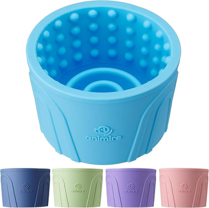 Dog Slow Feeder Lick Bowl, Anxiety Relief Dog Licking Mat Treat Dispenser, Non-Slip Anti-Choking Slow Eating Lick Bowl for Small Medium and Large Breed Dogs, BPA Free Silicone