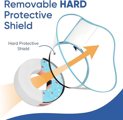 Supet Raised Sponge Dog Cone Collar Alternative After Surgery, Soft Dog Cone for Small Medium Large Dogs to Stop Licking, Pet Neck Donut Collar After Surgery