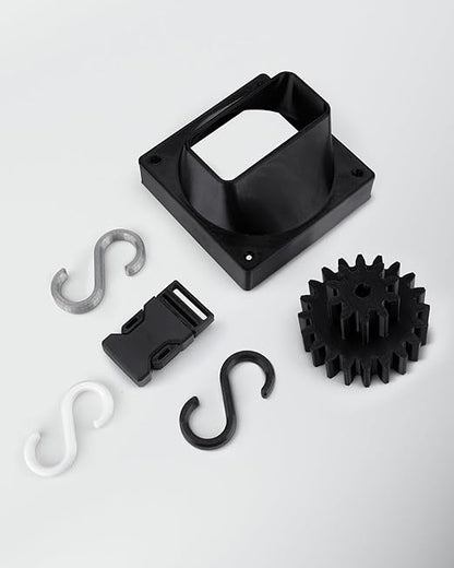 ELEGOO PC Filament 1.75mm Clear Black 1KG, Tough and Durable Professional 3D Printer Filament Dimensional Accuracy +/- 0.05mm 1KG Spool Heat Resistant 3D Printing Polycarbonate Material