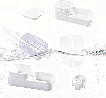 2 PCS Automatic Cat Feeder，Dog Water and Food Bowl Dispenser,cat Food and Water Dispenser,3.8L Gravity Storage and 2.1KG Grain Storage Combination Pet Feeder,Cat Water Fountain.