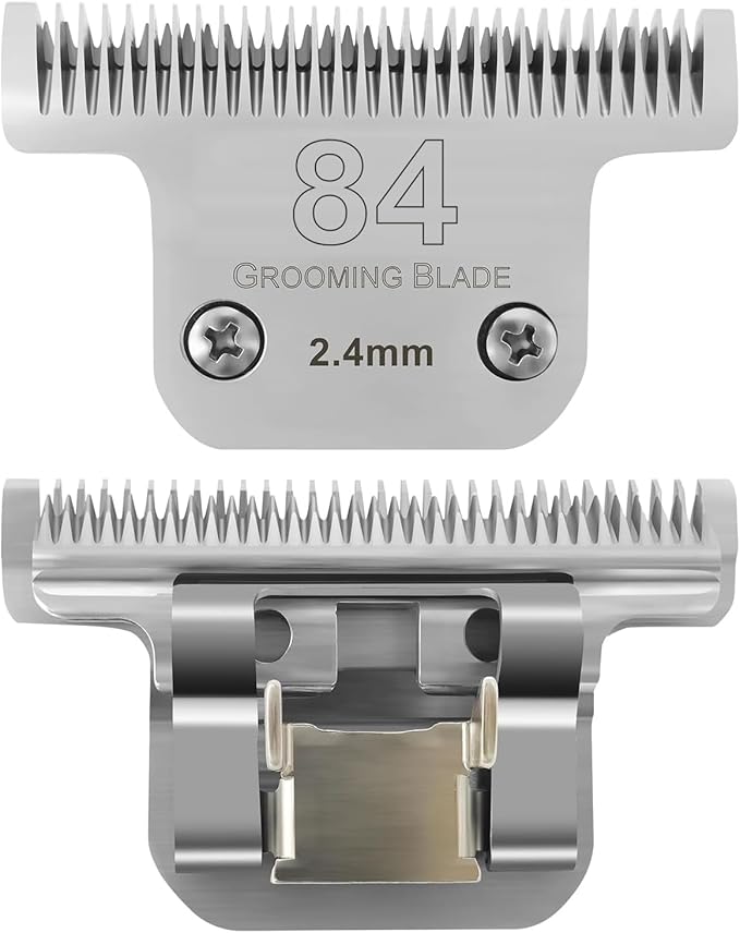 84# Pet Dog Grooming Stainless Steel Blade,Compatible with Ainds,Oster A5,Wahl KM-10 and Other Series Detachable Clippers, Cut Length 3/32-Inch