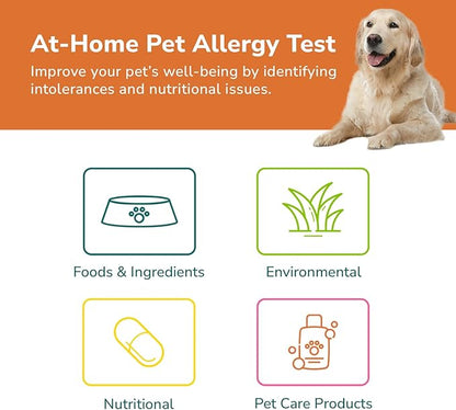 Dog Allergy +1000 Food & Nutritional Sensitivity Test, Pet Intolerance Kit at Home — Advanced Complement to DNA Tests for Complete Pet Wellness