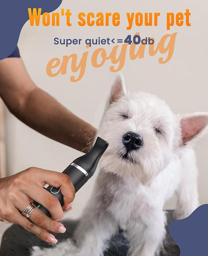 oneisall Dog Paw Trimmer,Corldless Paw Trimmer for Dogs with Double Blades,Quiet 2 Speed Small Dog Grooming Clippers for Paws, Eyes, Ears, Face, Rump (Black)