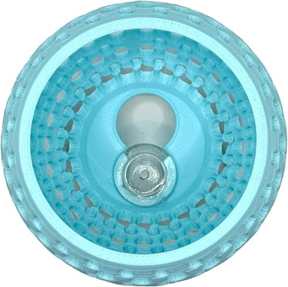 Betta Bulb Hide 2.0 | Large Aquarium Cave with Suction Cup for Small Fish Tank, Shrimp Hideout, Aquatic Decor (Cotton Candy Blue)