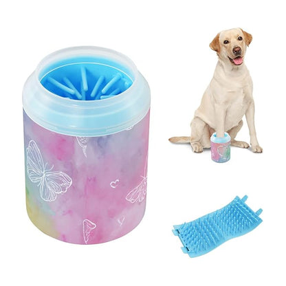 Dog Paw Cleaner Mudbuster Dog Foot Washer for Small Medium Large Dogs Cats Premium Pet Supplies Tie Dye Heart Butterflies