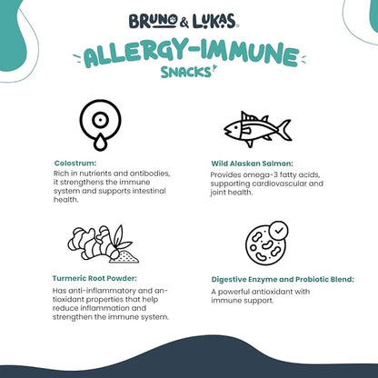 Dog Allergy Relief Chews – Antihistamine & Immune Support Supplement with Probiotics, Colostrum & Salmon Oil – Best Dog Allergy Chews for Anti Itch, Seasonal Allergies, Shedding Control – 90 Ct