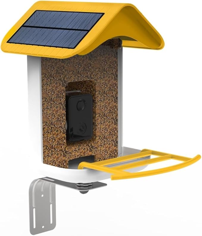 Easy Quick Set Up, Smart Bird Feeder with Camera - Dual Solar Panels,1080P High-Definition Wireless Outdoor Video, Durable with Squirrel Alarm for Home, Back Yard, and Identify 10,000+ Bird Species