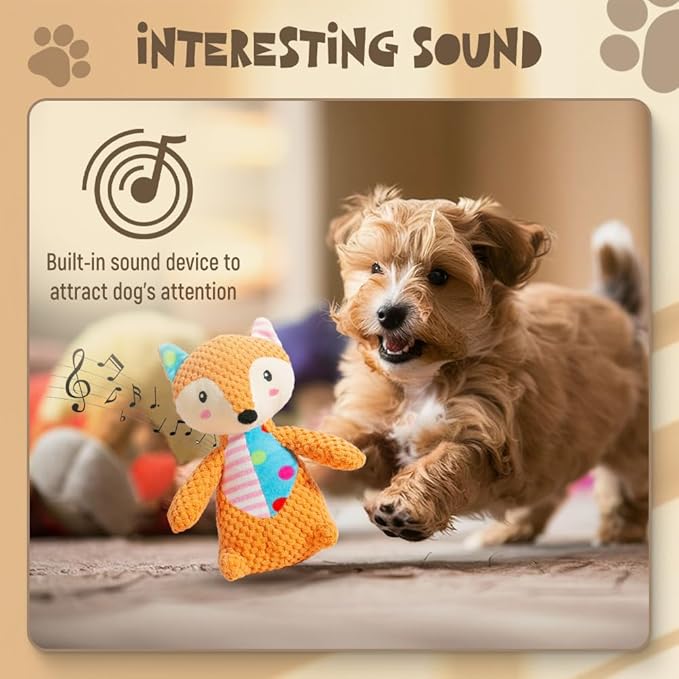 Indestructible Dog Toy, 2026 New Durable Squeak Dog Toys Stuffed Plush, Dog Toy with Squeaker, Squeaky Chew Toy for Small Medium Large Dogs Puppy Teething Toys (Small Dog)