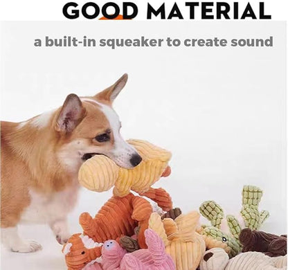 VIFINE 5 Pack Tough Dog Toys Stuffed Squeaky Dog Toys Assortment Value Bundle Dog Squeaky Toys Assortment Puppy Pet Mutt Dog Toy Dog Squeak Toy for Medium Large Dogs