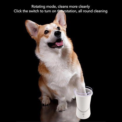 Automatic Dog Paw Cleaner, Rechargeable Soft Silicon Needle Electric Paw Washer with Adjustable Temperature, Deep Cleaning Dog Foot Washer for Pets