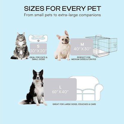 Luciphia Premium Dog Cooling Mat Non-Slip Q-MAX>0.5 Self-Cooling Pad for Medium Pet Indoor Portable Kennel Puppy Bed for Summer Crate Pad for Dog Washable Light Grey 30x40 inches