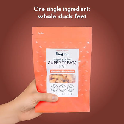 King Lou Pets - Wild Salmon Bites - Freeze Dried Treats for Dogs - Single Ingredient Dog Treat - USA-Made Salmon Treats for Dogs- Omega Rich for Skin & Coat Health - 1 lb Prior to Freeze-Drying