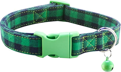 Cute Plaid Dog Collar with Safety Buckle - Adjustable and Comfortable Dog Collars for Small Medium Large Dogs, Stylish Puppy Collar for Boy Girl Pets