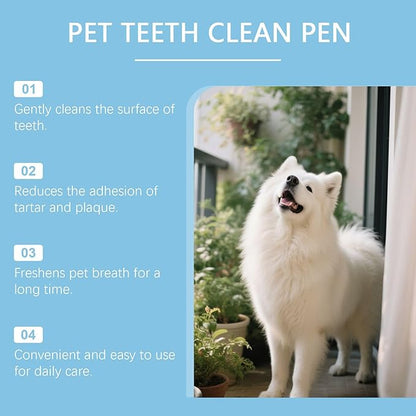 Pet Toothbrush Pen, 3x1.5x13cm, Daily Hygiene Support, Cat Dentals Gel Pen, Dog Toothbrush Cleaner Tool, Portable, for Cat Doggy Puppy Kitten
