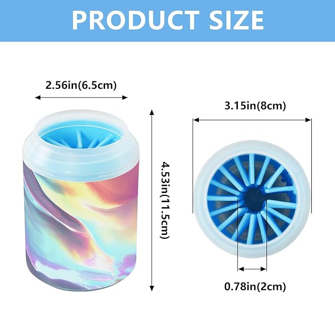 Dog Paw Cleaner Mudbuster Dog Foot Washer for Small Medium Large Dogs Cats Premium Pet Supplies Purple Pink Iridescent