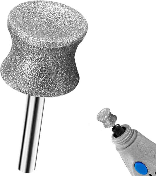 RIUORKIE Diamond Rotary Nail Grinder Bits for Dog, 1/8" Diamond Dog Nail Grinder Attachment for Dremel Grinder Replacement Heads Pets Nail Care Clippers for Medium Large Dogs.