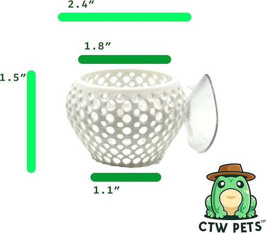 CTWPets Betta Bulb Hide | Betta Rest Fish Tank Ornament | Aquarium Cave with Suction Cup for Small Fish Tank, Betta Habitat, Shrimp Hideout, Aquatic Decor (Pure White)