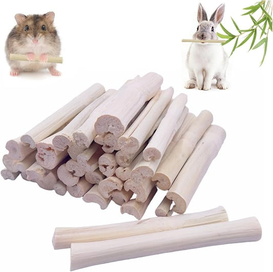 William Craft 500g Snacks Sweet Bamboo Chew Toy for Rabbits Chew Sticks for Hamster Chinchilla Guinea Pig,Molar Treats Snack for Small Animals