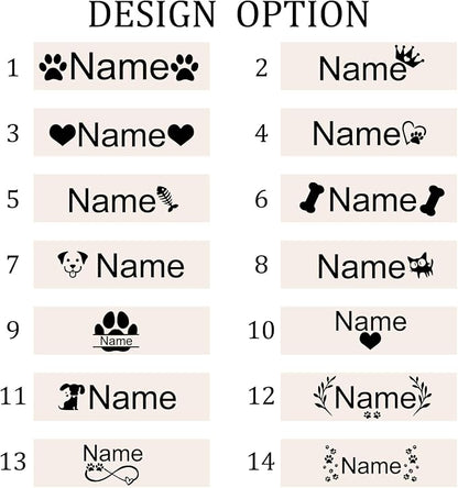 Personalized Stainless Steel Dog & Cat Food/Water Bowls – Custom Pet Name, Non-Slip, Easy Clean Feeding Dishes with Separate Plates(Black)