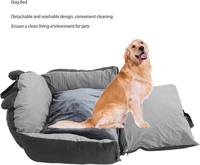 Yosoo Health Gear Dog Bed with Soft PP Cotton Cushion, Washable Pet Car Travel Bed, Multifunctional for Home, Outdoor Activities