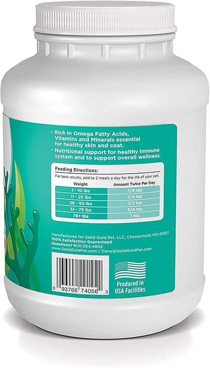 Solid Gold Cat & Dog Multivitamin Powder - Kelp Powder, Omega 3 & Vitamins for Dental, Digestive, Immune, Skin & Coat Health - Multi Vitamin for Dogs & Cats - Cat & Dog Food Additive Supplement - 5lb