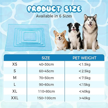 Dog Cooling Mat, 2025 New Cooling Mat for Dogs, Durable Pet Cool Mat Gel Self Dog Cool Pad, Cool Mat for Dogs Cats in Hot Summer (M,Coffee)