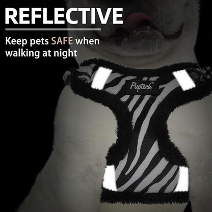 PUPTECK Dog Harness and Leash Set Medium Sized, Step in No Pull Adjustable Puppy Cat Harness Reflective Pet Vest