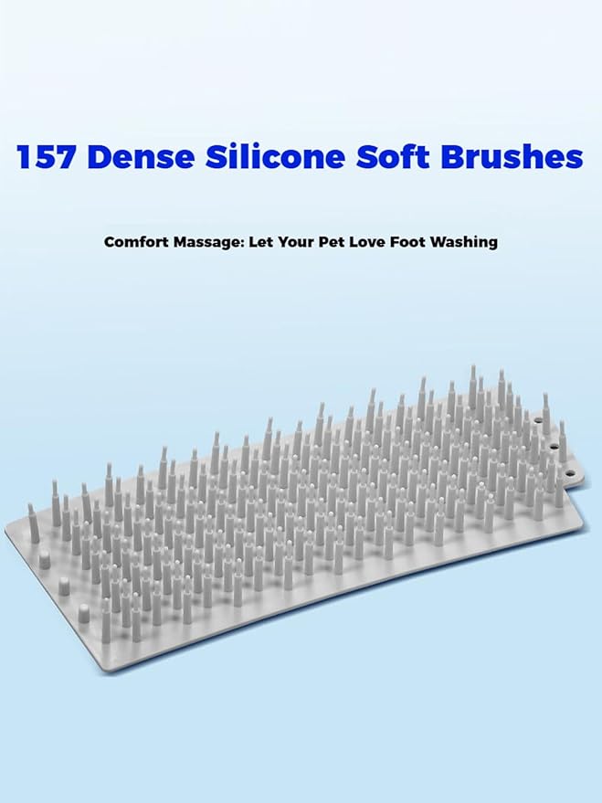 Automatic Dog Paw Cleaner Cup, Electric Dog Paw Washer with Soft Silicone Bristles, USB Rechargeable, 2-Speed Rotation, Easy Clean Paw Wash for Dogs (White)