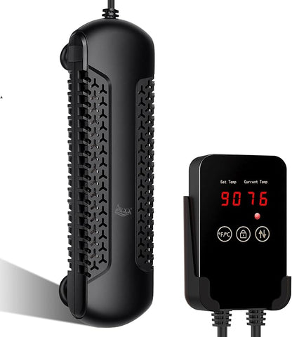 AQQA Large Fish Tank Heater 1000W for 135-258 Gal Tank Submersible Aquarium Heater Quartz Glass with Overheat & Dry-Run Protection Adjustable Temp Range 59-94℉(1000W for 135-258Gal)