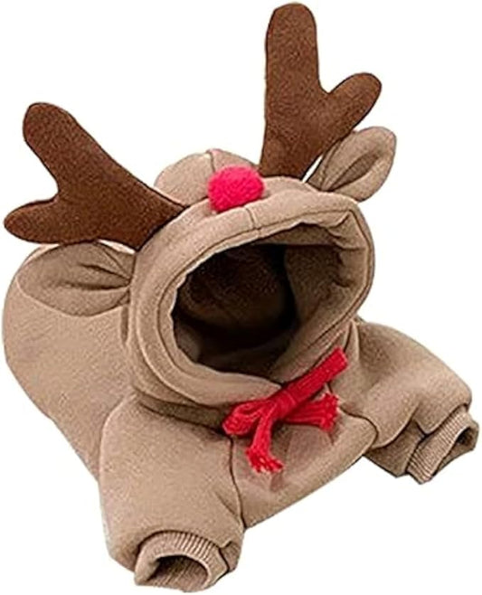 Warm Dog Winter Clothes Cute Fruit Dog Coat Hoodies Fleece Pet Dogs Costume Jacket for French Bulldog Chihuahua Ropa para Perro(Coffee,L)