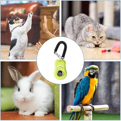 DONGKER Dog Training Clicker,Buckle Ring Design Dog Clicker with Wrist Strap & Big Button for Cats Birds Puppy Dog Horse