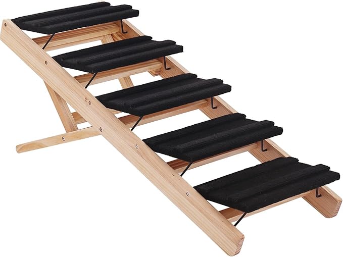 Dog Pet Stairs Steps Ramp for Bed,Dog Pet Stairs Steps for Large Dogs,Dog Pet Stairs Steps Ramp for Dogs to Get on Bed,