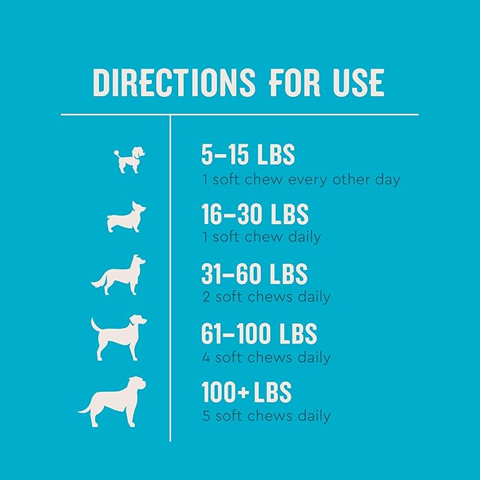 VetIQ Glucosamine Hip & Joint Supplement for Dogs, 180 Soft Chews, Joint Support Supplement with MSM and Krill, Dog Health Supplies Large & Small Breed, Chicken Flavored Chewables