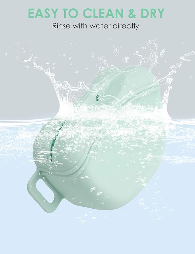 Dog Treat Pouch with Training Clicker, Upgrade Stronger Magnetic Closure to Avoid Spilling, 1.67 Cup Silicone Treat Bag Fanny Pack with Waist Belt for Pet Training Walking (Green)