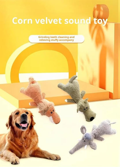 Soft Chew Toy for Dog Cute Durable Dog Toy Stuffed Animal Dog Plush Toy Puppy Pet Mutt Toy Plush Dog Chew Toy Suitable for Large, Medium and Small Dogs Green The Wolf