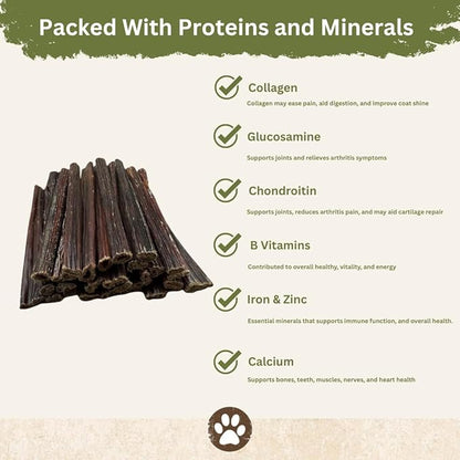 Top Dog Chews 6 Inch Gullet Sticks-25 Pack - All Natural, Single Ingredient, Thin, Hollow Esophagus Stick, Rawhide Alternative Dog Treat - Promotes Joint & Dental Health