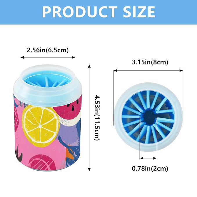 Dog Paw Cleaner Mudbuster Dog Foot Washer for Small Medium Large Dogs Cats Premium Pet Supplies Colorful Watermelon Banana Strawberry Mango