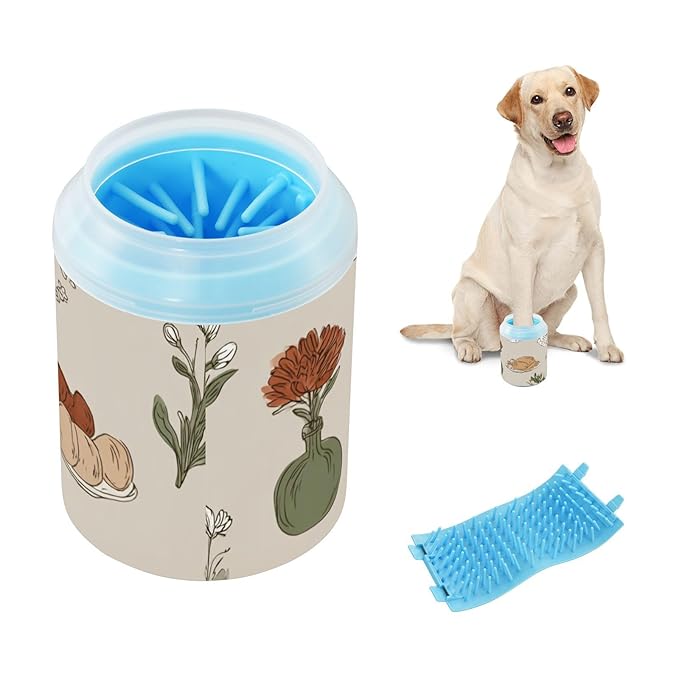 Dog Paw Cleaner Mudbuster Dog Foot Washer for Small Medium Large Dogs Cats Premium Pet Supplies Grey Thanksgiving Pumpkin Food