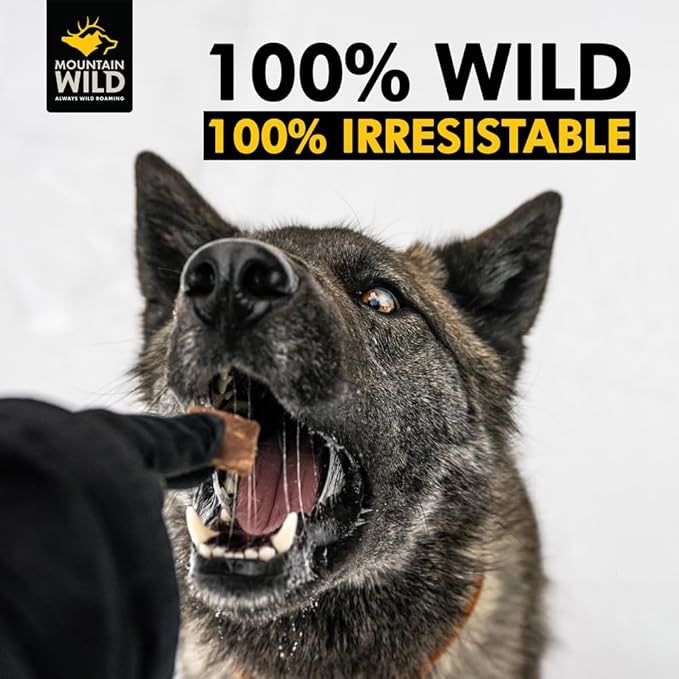 Venison Jerky Training Treats for Dogs – Elk & Deer Meat Protein Dog Treat High-Value Reward – All-Natural, No Fillers, Grain-Free, No Artificial Preservatives – 8 oz (2 Pack)