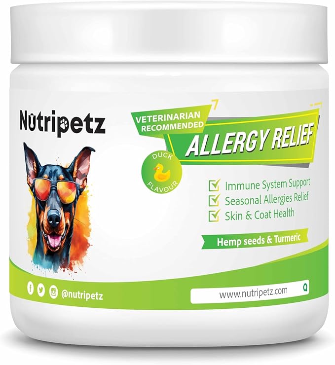 Allergy Relief for Dogs - Anti-Itch Immune Chews for Skin, Paw Licking & Itching - 120 Chews