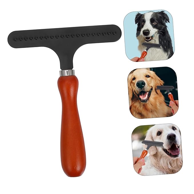 Large Dog Hair Removal Comb Dematting Tool Grooming Comb for Short-haired Pets Gentle Detangling Brush Preventing Skin Irritation Easy- pet Grooming Kit