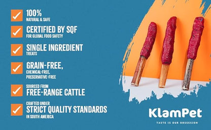 Collagen Sticks for Dogs – 6 Inch (15 Pack) Natural Single-Ingredient Beef Chews – Long-Lasting & Fully Digestible – Supports Dental & Joint Health