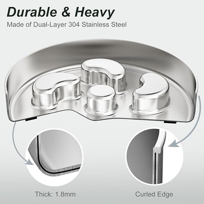 Slow Feeder Dog Bowl, Double Wall Food-Grade Stainless Steel, Heavy Duty with Non-Slip Rubber Base, 2.5Cups Capacity for Medium Large Dogs to Slow Down Eating