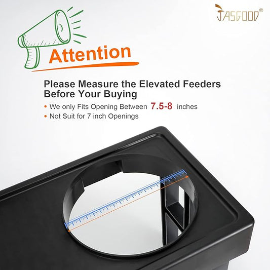 JASGOOD Dog Slow Feeder - Reduce Slip Puzzle Bowl for Raised Pet Feeders - Interactive Bloat Stop Elevated Diners Replacement Bowl (Gray, Fit Opening 7.5"-8")