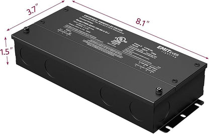 EMITEVER Dimmable Led Driver, 100W AC 100V-277V to DC 24V Transformer, 5-in-1 Dimming: ELV/MLV/TRIAC / 0-10V / 1-10V / 10V PWM/Potentiometer, Waterproof IP67 and UL Listed