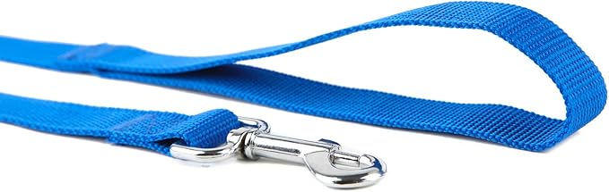 Nylon Dog Training Leash, Traction Rope, 4Ft /5 Foot /6 Feet Long, 5/8 inch 3/4 Inch 1 Inch Wide, for Small and Medium Dogs (1'' x 8 FT, Blue)