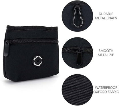 COOWONE Dog Treat Pouch with Pet Training Clicker, Detachable Dog Puppy Training Treat Bag, 900D Oxford Cloth Magnetic Closure Small Dog Poop Bag Holder for Travel or Outdoor Use