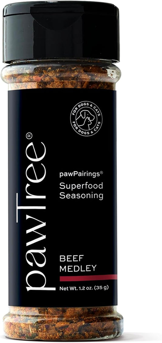 pawTree Healthy Food Toppers for Dogs & Cats - Appetite Booster With Freeze-Dried Proteins. Delicious Pet Food Seasonings and Flavor Enhancer for Picky Eaters & Appetite Stimulation (Beef)
